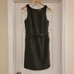Banana Republic grey black stripe wool blend sheath dress size 4